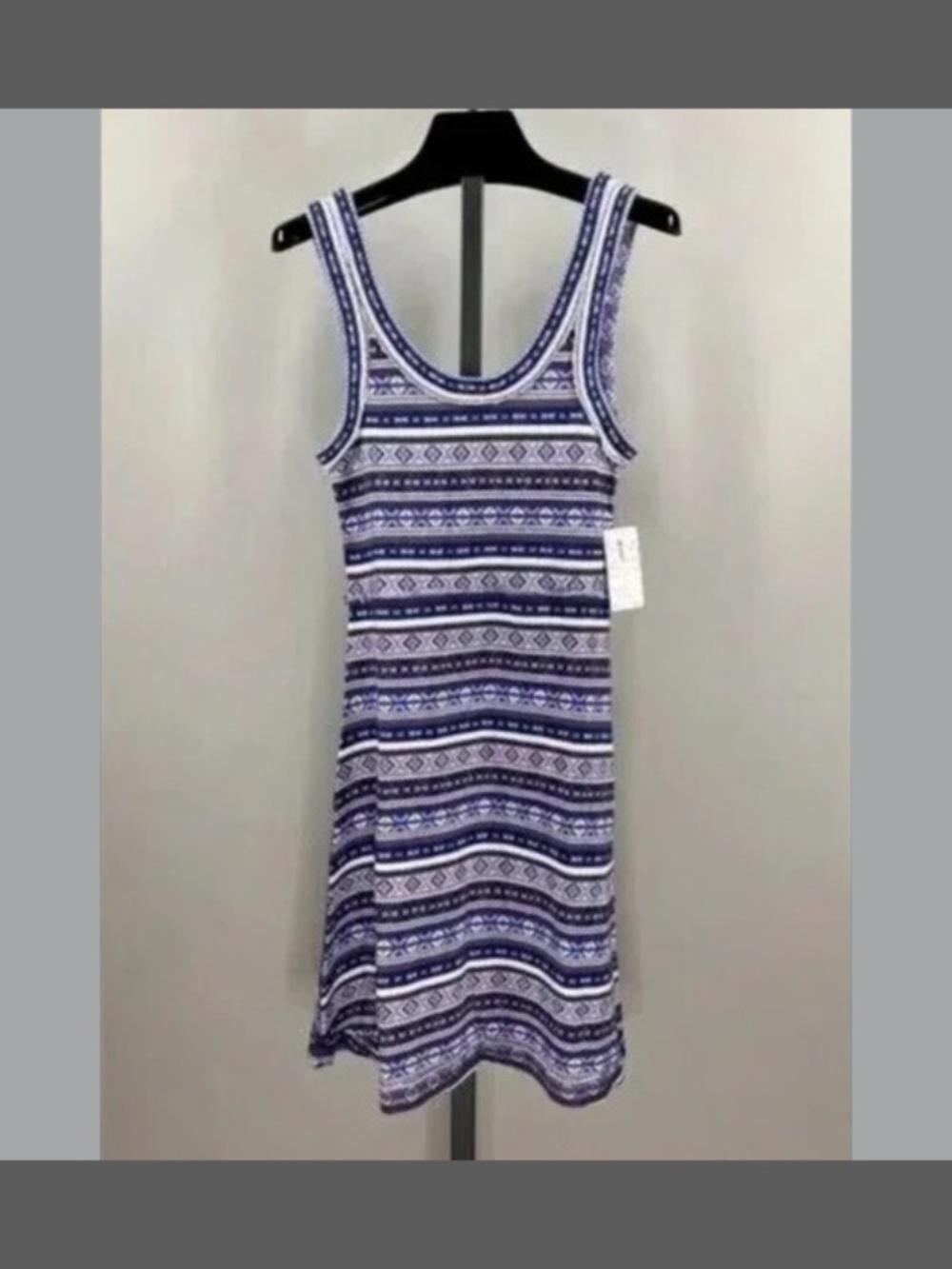 NEW Free People Dress Womens Small blue purple brown knit boho classic